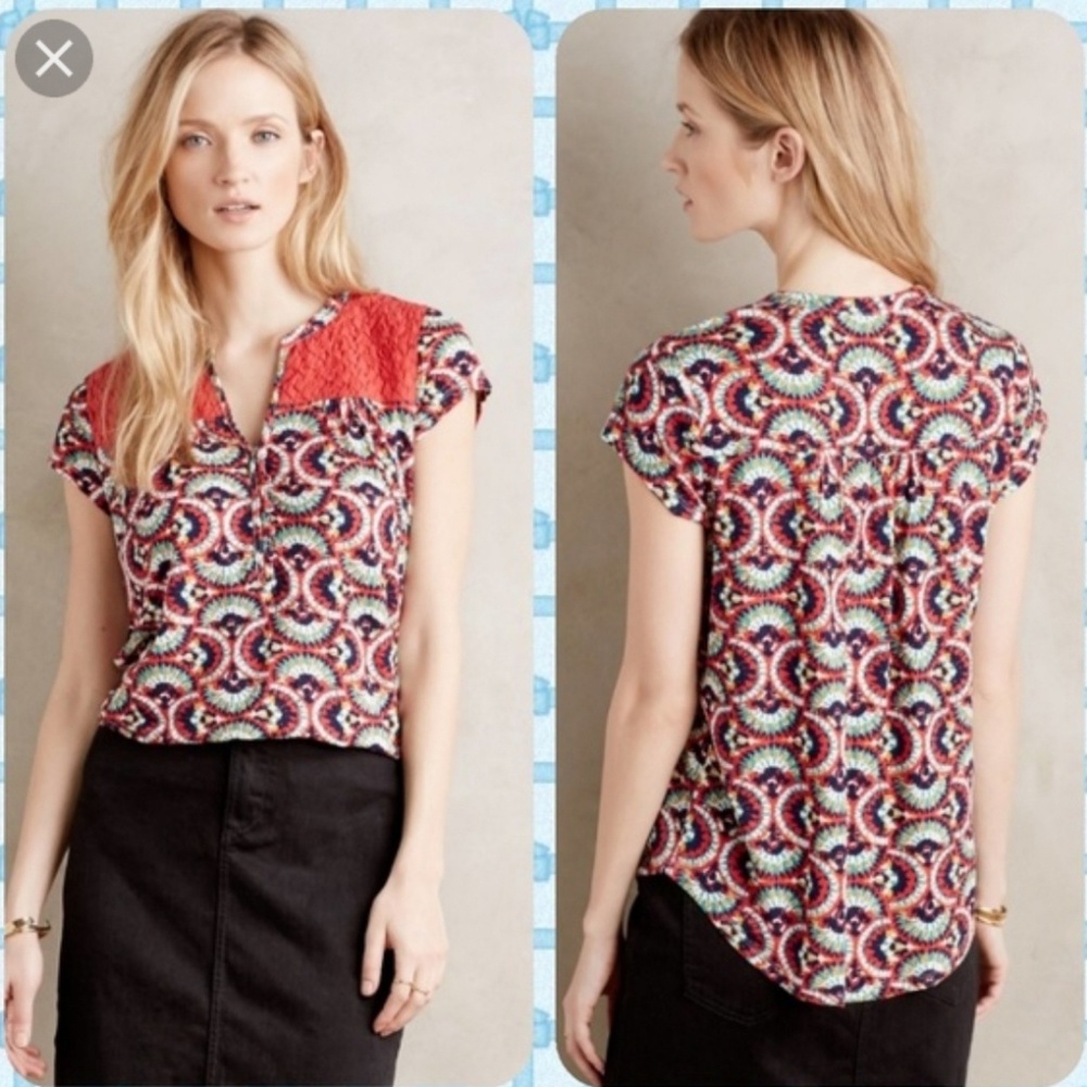 Anthropologie Porridge Belmar blouse